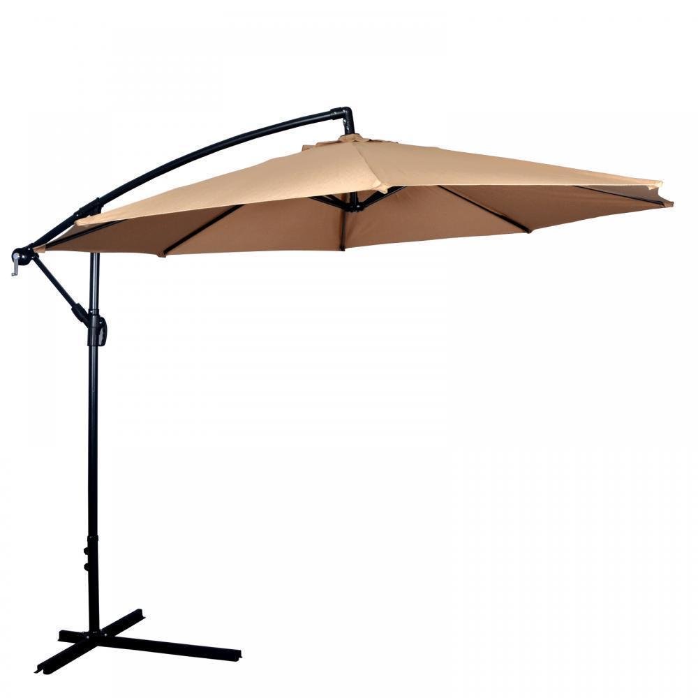 10' Offset Patio Umbrella - Heavy Duty Outdoor Cantilever Hanging Umbrella for Garden, Poolside & Backyard | Sun Shade Market Umbrella with Wind Vent | ABC.store