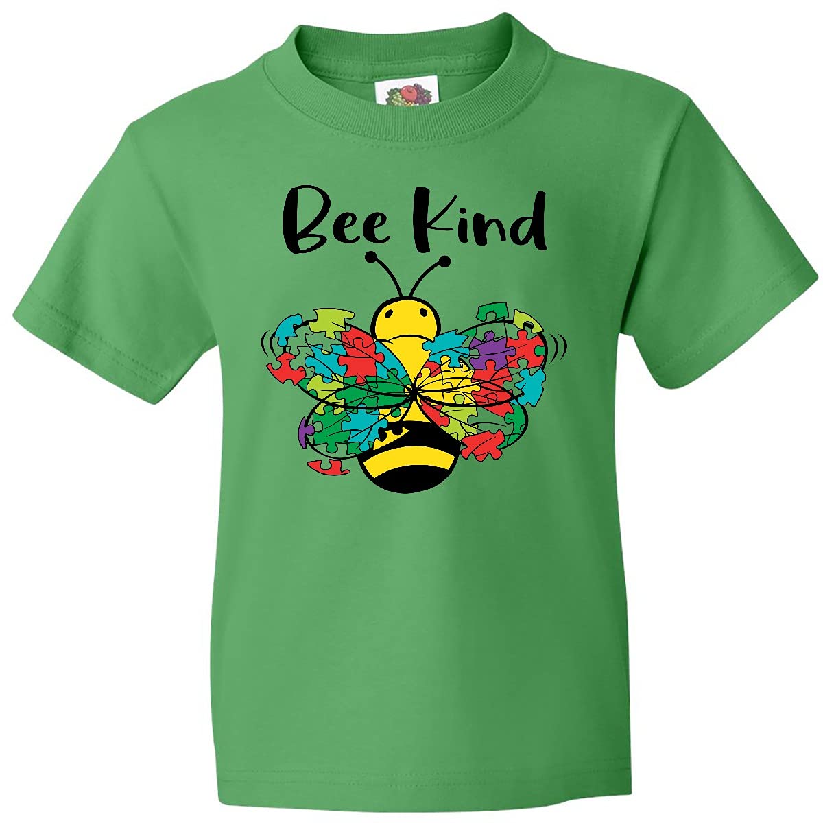 Autism Awareness Bee Kind Youth T-Shirt - Cute Autism Support T-Shirt for Kids - Spread Kindness & Awareness - Perfect for School, Fundraisers & Awareness Events