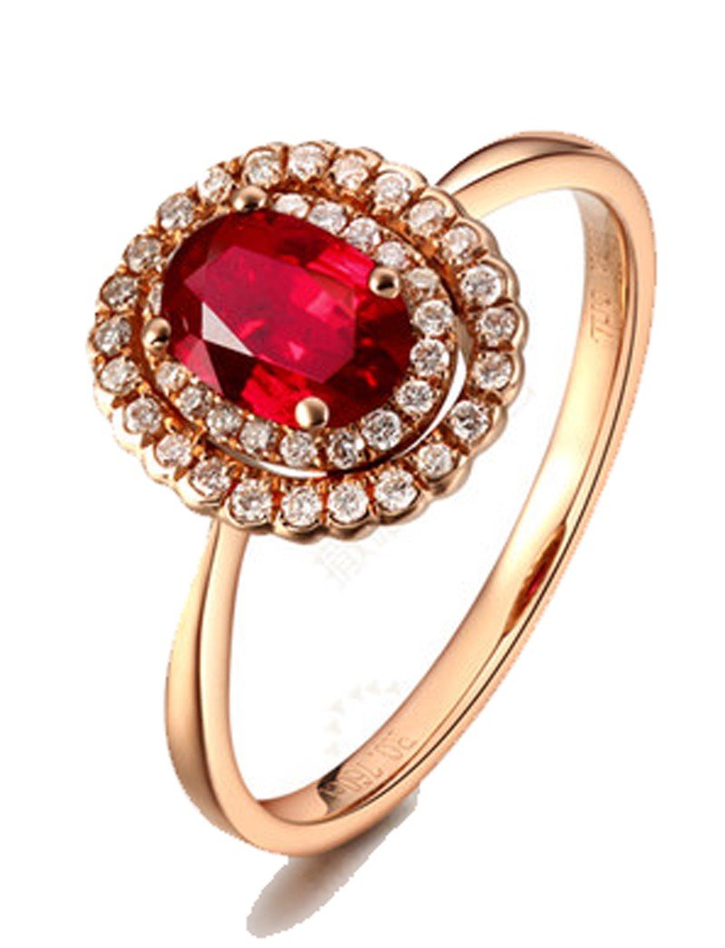 1 Carat Double Halo Ruby & Diamond Engagement Ring in 14K Yellow Gold - Perfect for Proposals, Anniversaries & Romantic Occasions