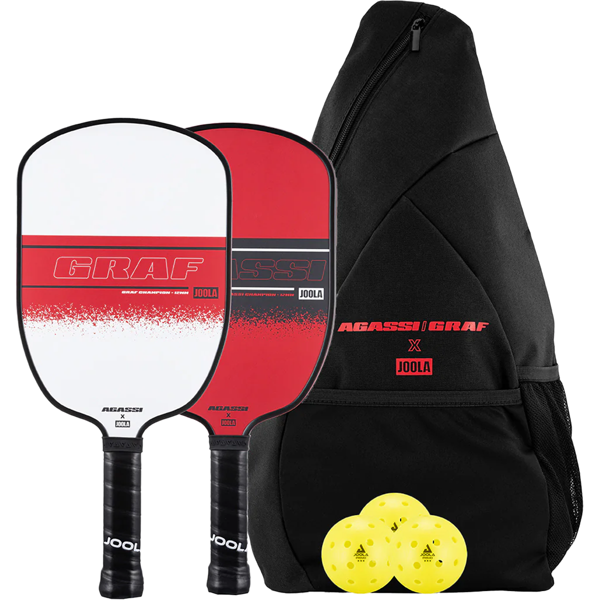 **Agassi Graf Champion Set 12mm - Premium Tennis Racket & Grip Combo for Pro Players | Perfect for Competitive Matches & Training Sessions**