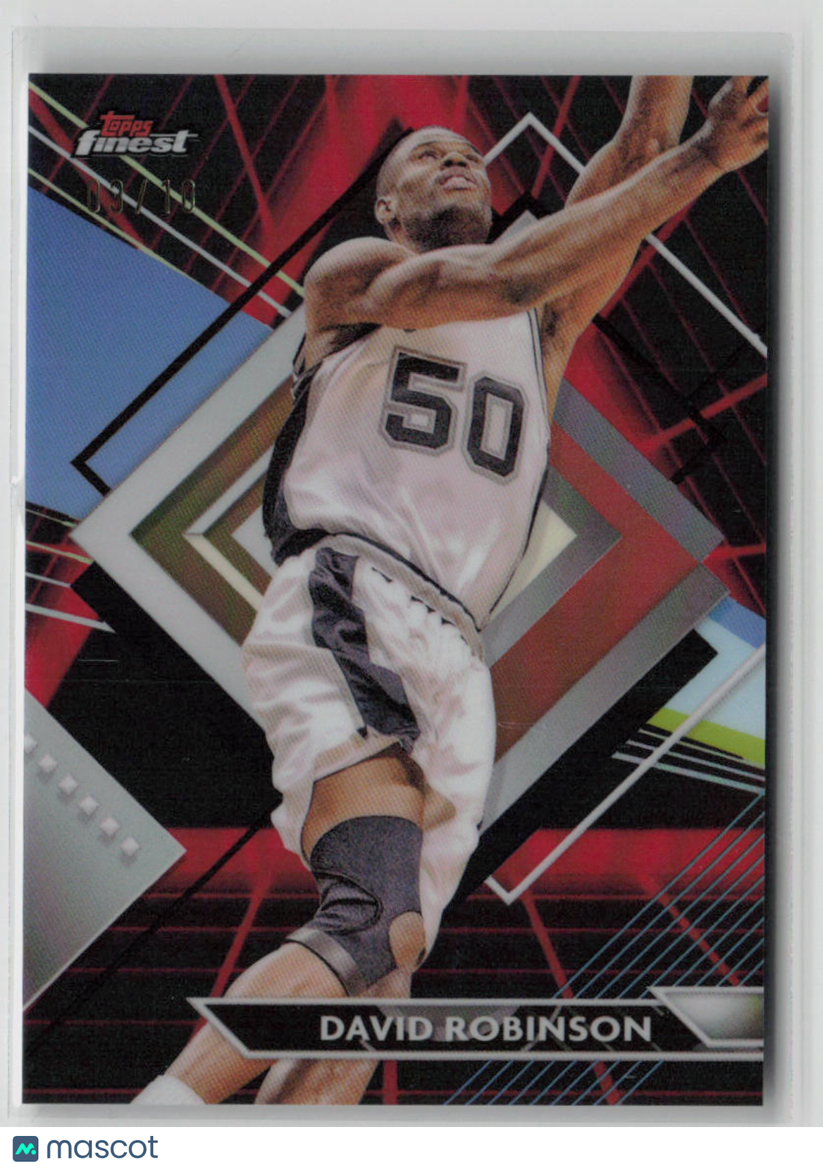 2023 Topps Finest David Robinson 03/10 Red Black #262 Basketball Card - Rare Collectible for NBA Fans & Sports Memorabilia Enthusiasts - Perfect for Trading, Displaying, or Investing