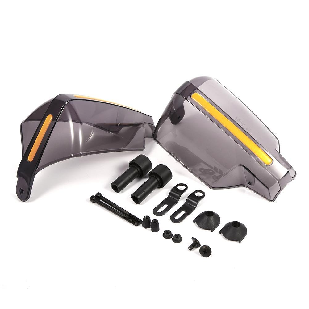 Universal Motorcycle Hand Guards - 1 Pair Smoke Protectors for Off-Road Riding
