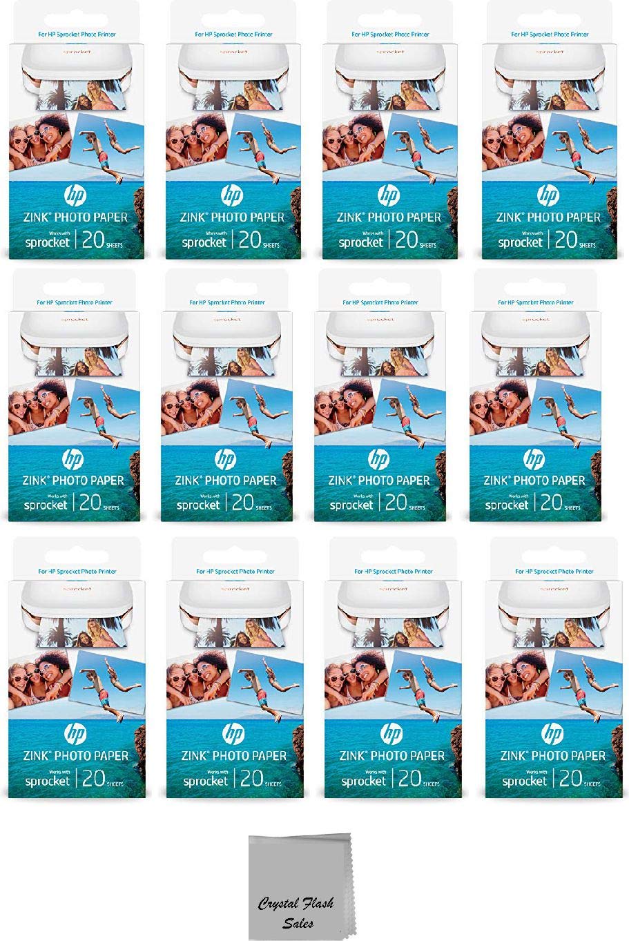 HP Sprocket Portable Photo Printer (2nd Gen) with 240 Zink Sticky-Back Prints - Instant Wireless Pocket Printer for Travel, Parties & Scrapbooking