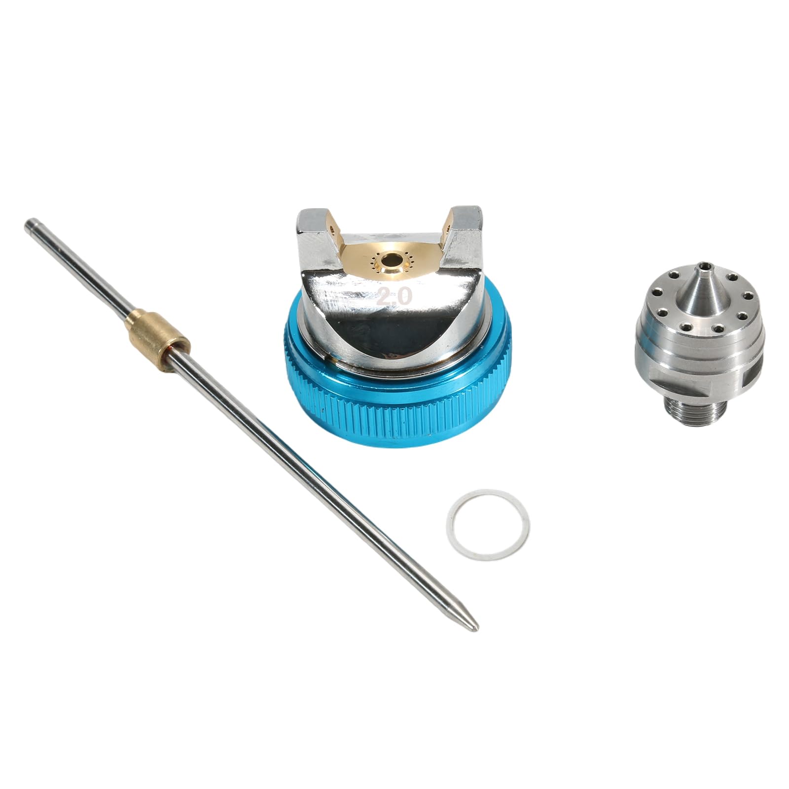 BPJOWVIL 2.0mm Needle, Nozzle & Air Cap Kit for HVLP Spray Gun - Professional Gravity Feed & Siphon Air Spray Paint Gun Replacement Parts - Perfect for Automotive, Furniture & DIY Painting Projects