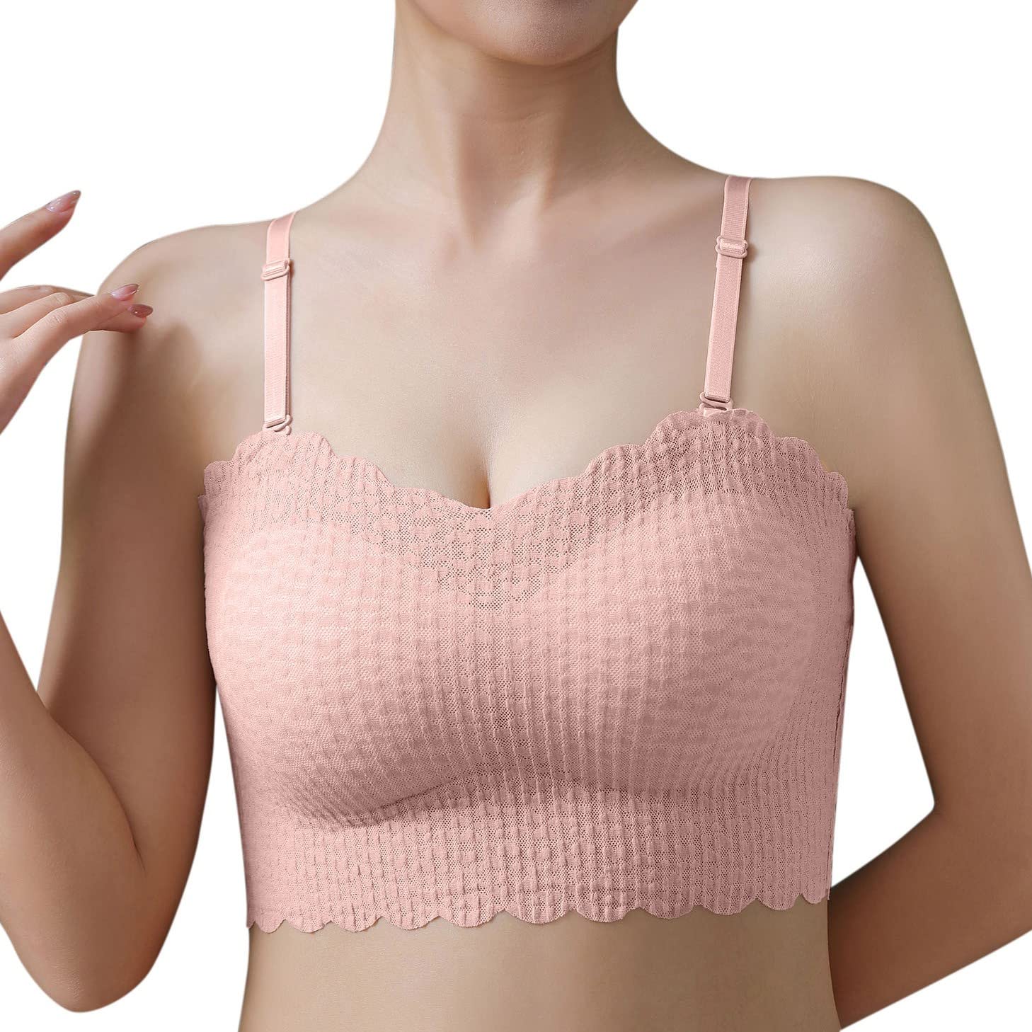 DAMIN Women's Seamless Strapless Convertible Bra - Wireless, Comfortable & Supportive for Wedding, Evening Dresses & Everyday Wear