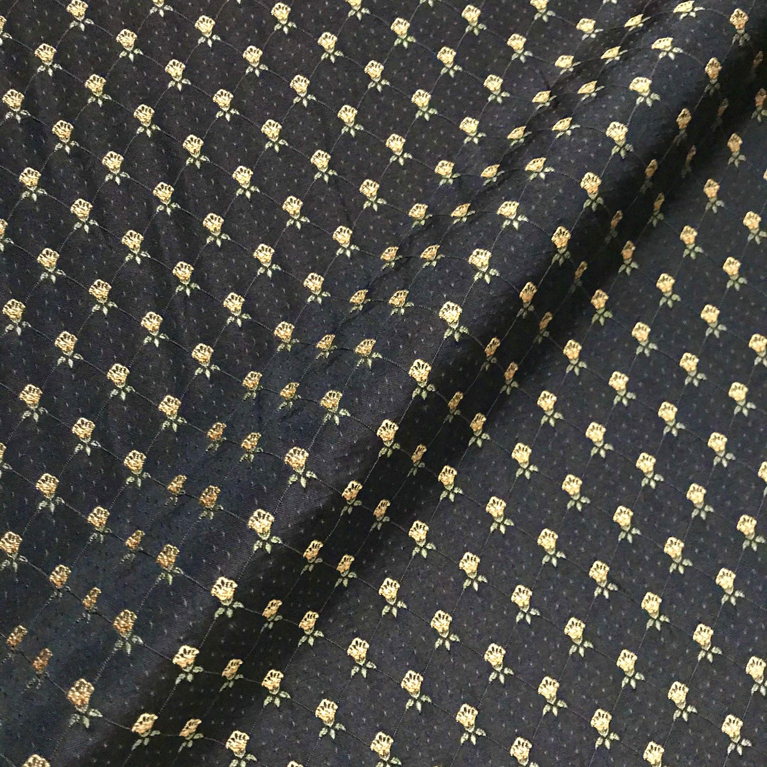 Black Gold Glam Embroidered Fabric for Home Decor - 54 Inch Wide Premium Textile for Curtains, Pillows & Luxury Upholstery