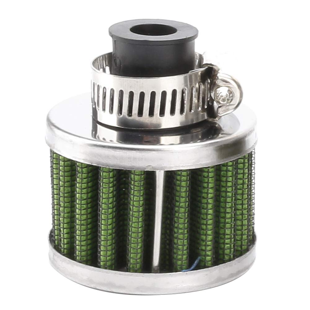 UTUT 12mm Green Car Engine Air Filter - High Performance Cold Air Intake & Turbo Vent Crankcase Breather - Compatible with Most Vehicles - Improves Engine Efficiency & Airflow - Perfect for Racing, Off-Road & Daily Driving