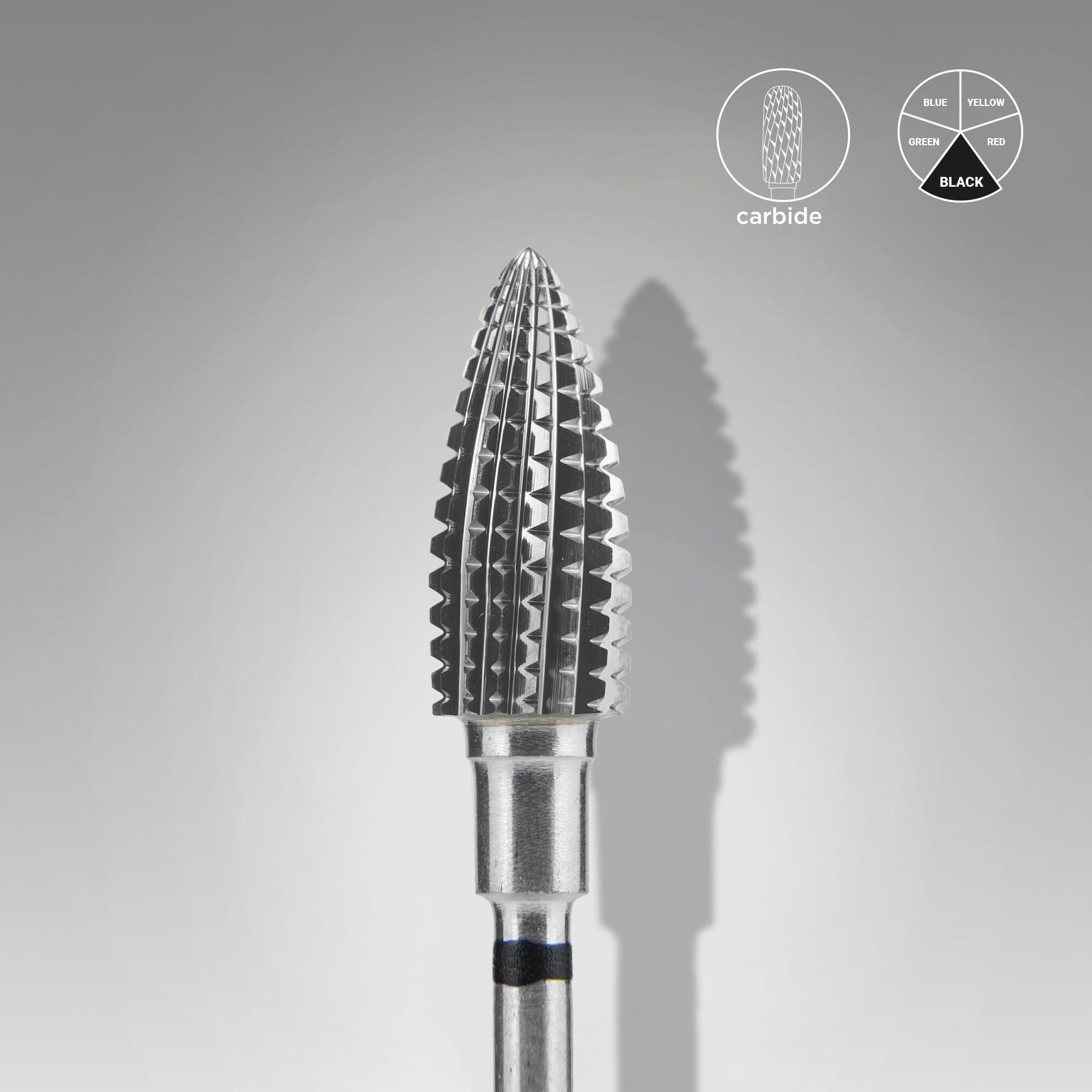 Staleks 6mm Carbide Nail Drill Bit - Pine Cone Black for Professional Manicure & Pedicure | Perfect for Nail Salons & Home Use