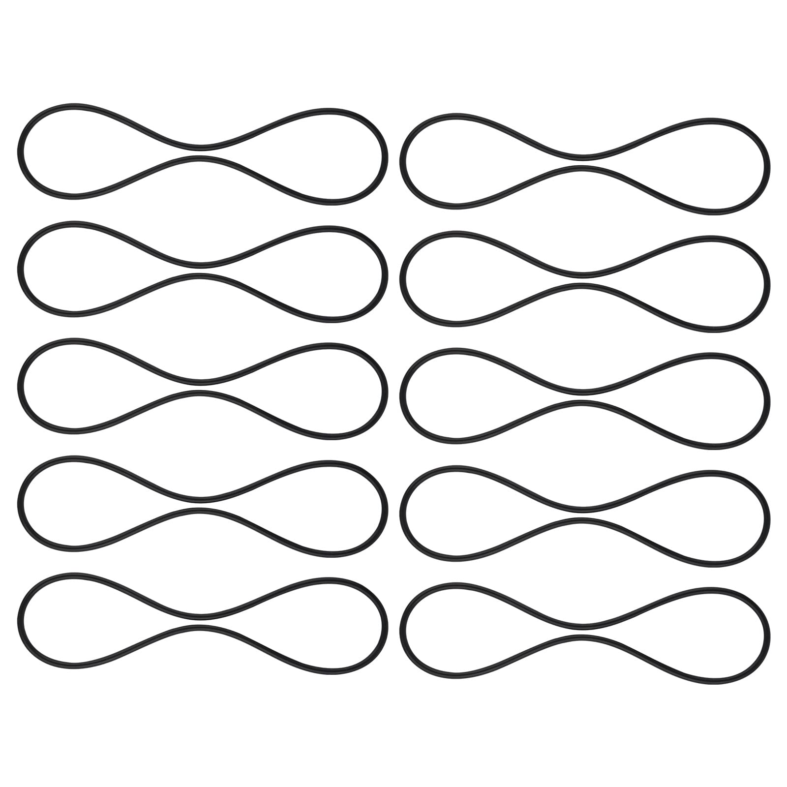 SAVITA 10-Pack Universal Microphone Shock Mount Rubber Bands - Black Elastic Replacement Rings for Mic Stands & Studio Equipment - Perfect for Podcasting, Live Streaming & Recording Studios