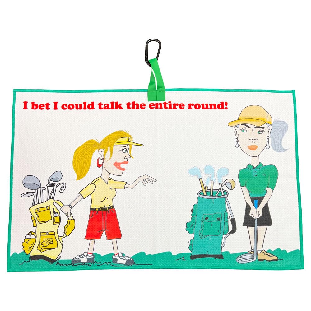 Funny Golf Towels for Women - Waffle Design with Humorous Sayings - Perfect for Golf Tournaments, Gifts & Club Events