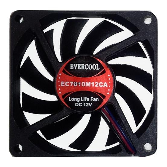 Evercool 70x70x10mm 12V DC Ball Bearing Medium Speed Cooling Fan - EC7010M12CA - Perfect for PC Case, Electronics Cooling, and DIY Projects