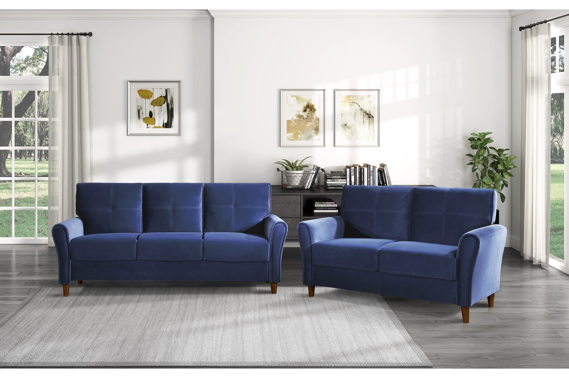 Premium Blue Seating Dunleith Collection - Modern Comfortable Chair for Living Room, Bedroom & Office - Perfect for Relaxing, Reading & Working
