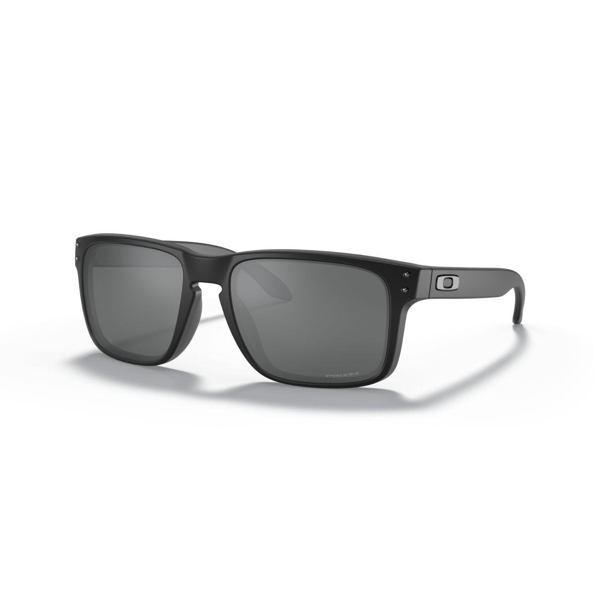 Oakley Holbrook Low Bridge Fit Sunglasses - Matte Black Frame with Prizm Black Lenses (Model 0OO9244 924427) for Outdoor Sports & Driving
