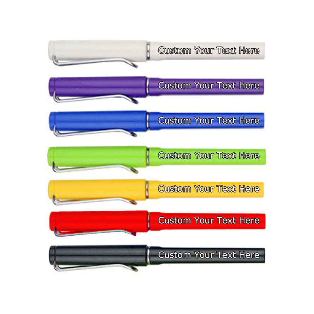 100-Pack Custom Gel Pens with Stylus Tip - 0.5mm Fine Point, Personalized Name/Message Text - Black Ink (Style-20) - Perfect for Office, School, Graduation Gifts, Birthday & Anniversary Presents - Bulk Promotional Pens for Business Branding & Events