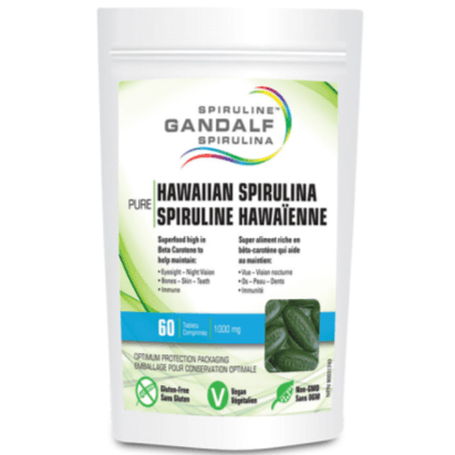 Organic Hawaiian Spirulina Tablets - 60 Count | Premium Superfood Supplement for Energy & Immunity | Perfect for Smoothies, Juices & Daily Wellness