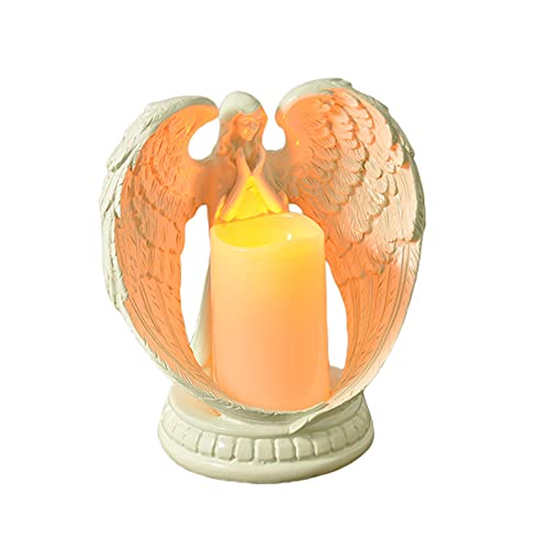 Angel Shaped Resin Candlestick Holder - Elegant Desktop Decor for Home, Living Room & Bedroom | Perfect for Holiday Centerpieces, Wedding Decorations & Spiritual Spaces