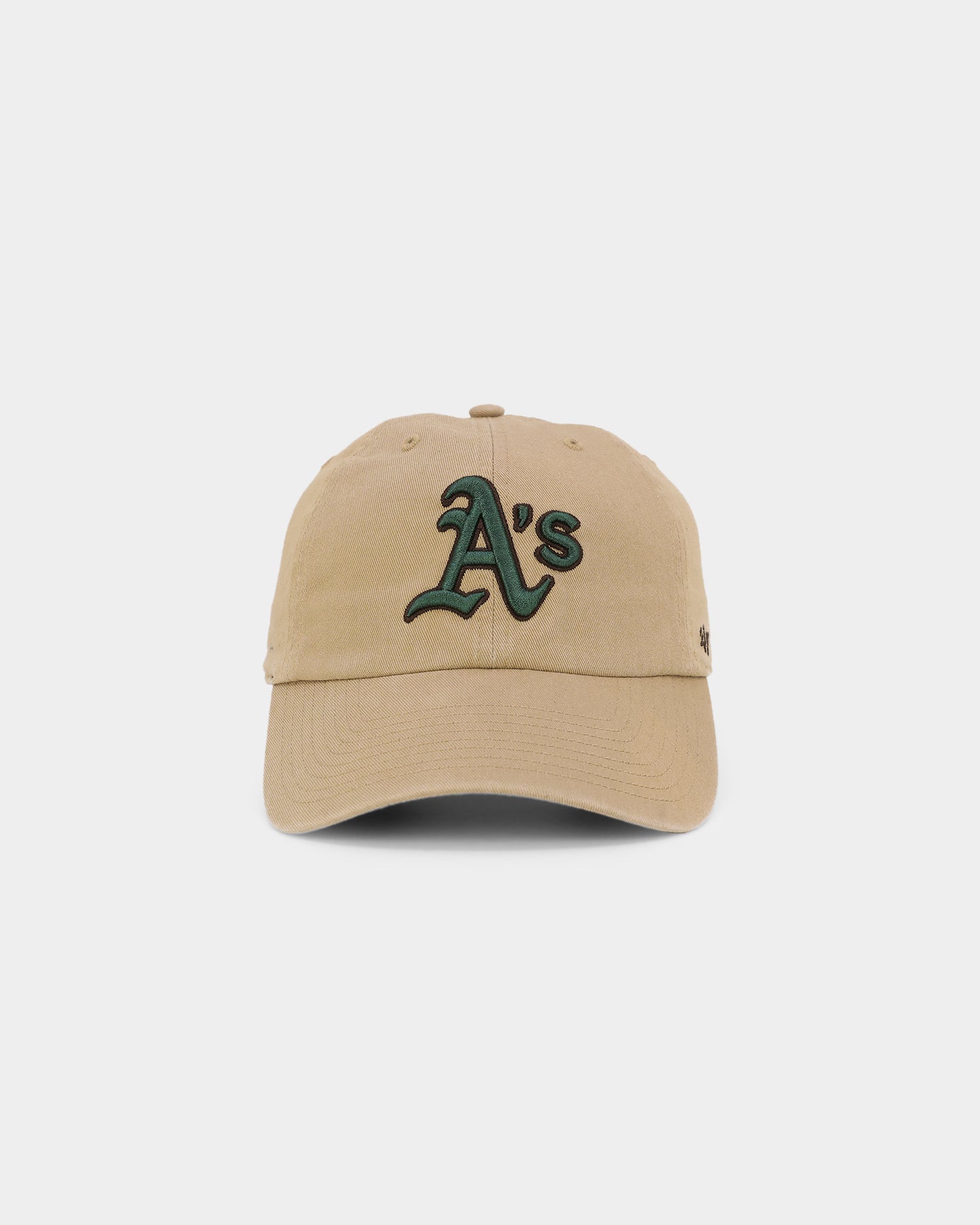 47 Brand Oakland Athletics 'Croc Hunter' Snapback Hat - Khaki/Dark Green Adjustable Baseball Cap for Men & Women - Perfect for Baseball Games, Outdoor Activities & Casual Wear