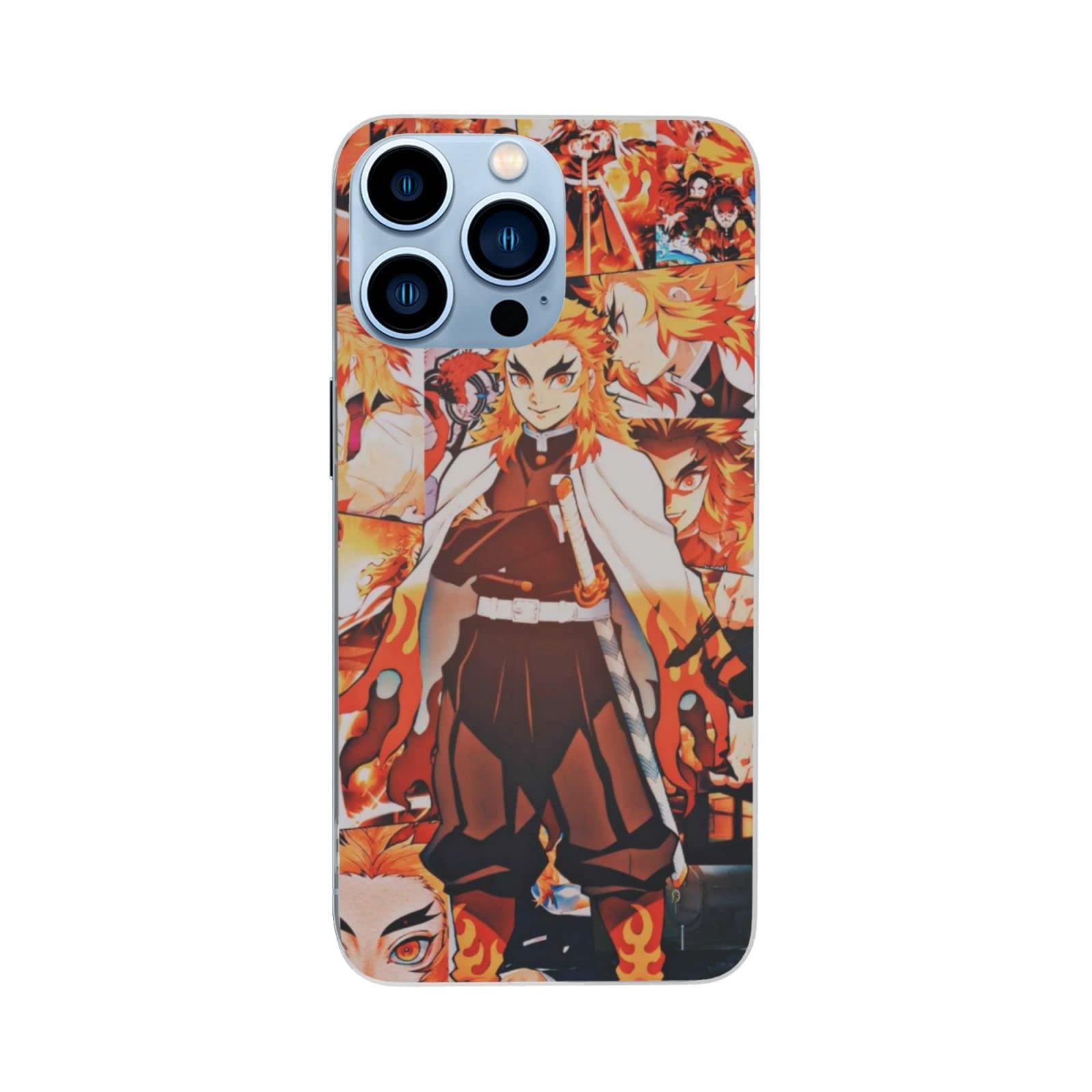 Demon Slayer Kyoujurou Rengoku Phone Case for Samsung Galaxy S22 Ultra - Anime Character Protective Cover for Daily Use, Work & Travel