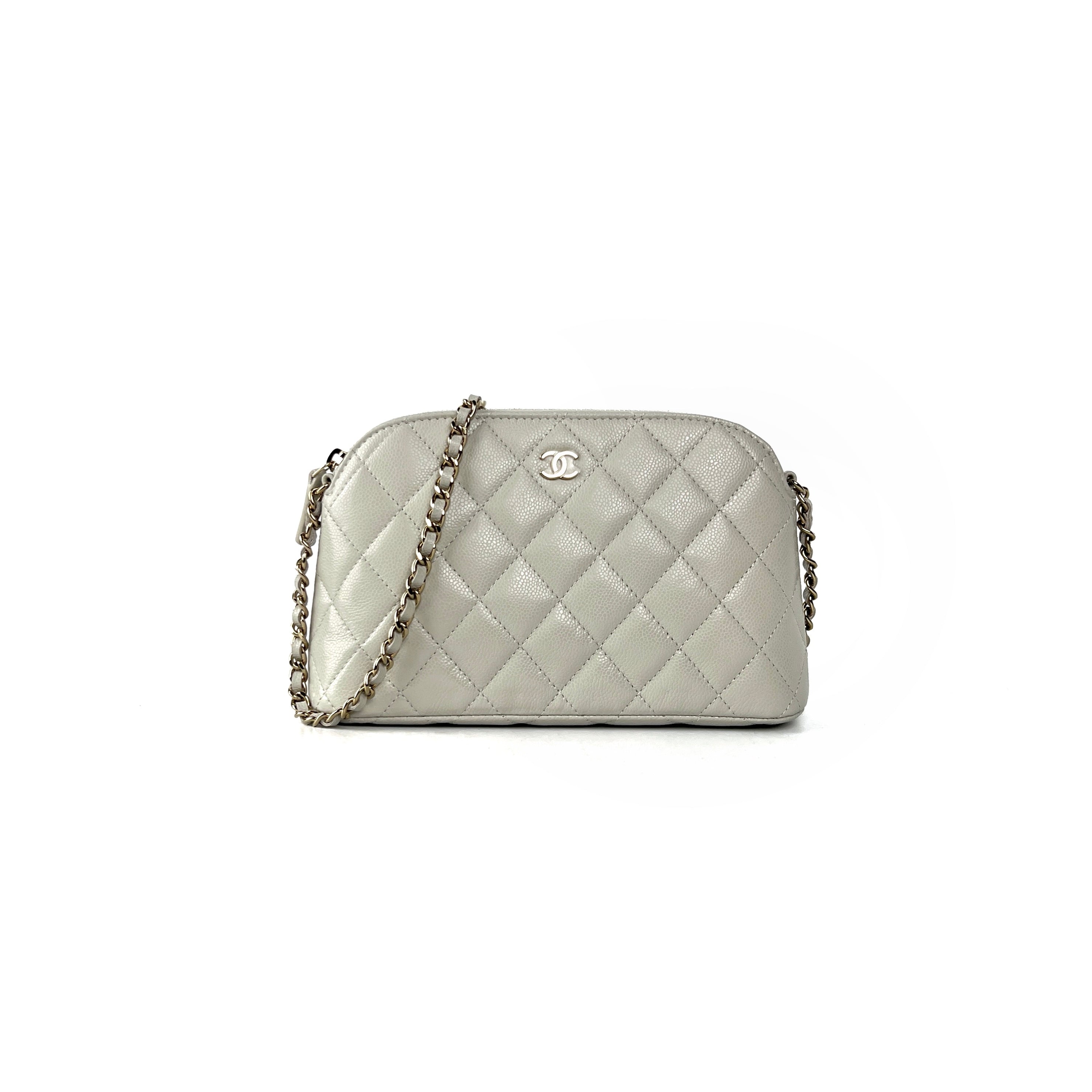 Chanel Caviar Quilted Mini Square Crossbody Bag in Grey - Authentic 2024 Collection with Microchip - Perfect for Evening Out & Daily Luxury Accessory