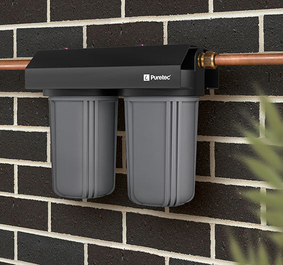 Puretec Ecotrol EM2 High Flow Dual 10 Whole House Water Filter System (60LPM & 80LPM) - Clean Water for Drinking, Showering & Appliances | Whole Home Filtration Solution