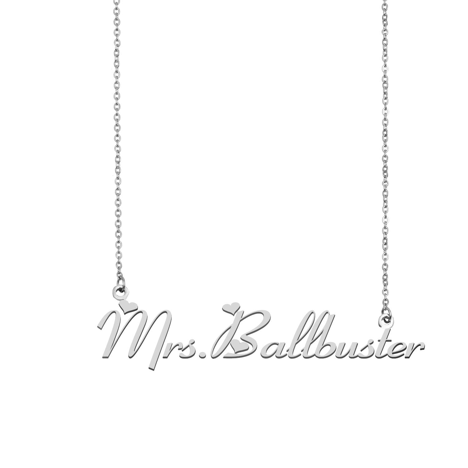 Personalized Name Necklace - Custom Engraved Mrs. Ballbuster Jewelry Gift for Women - Perfect for Anniversaries, Birthdays & Special Occasions