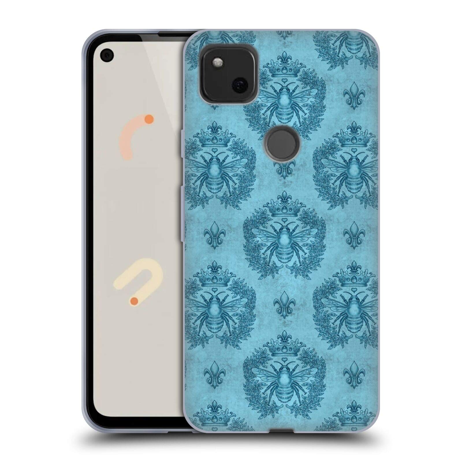 Brigid Ashwood Teal French Bee Case for Google Pixel 4a - Stylish Protection for Everyday Use
