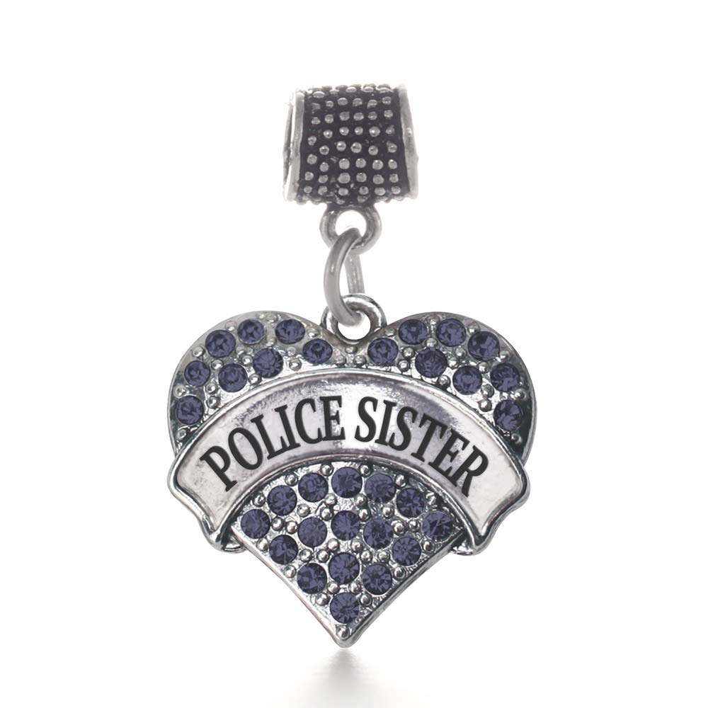 Inspired Silver - Sterling Silver Pave Heart Charm Bracelet with Cubic Zirconia for Women, Perfect for Valentine's Day Gift, Anniversary Present, or Everyday Elegant Jewelry