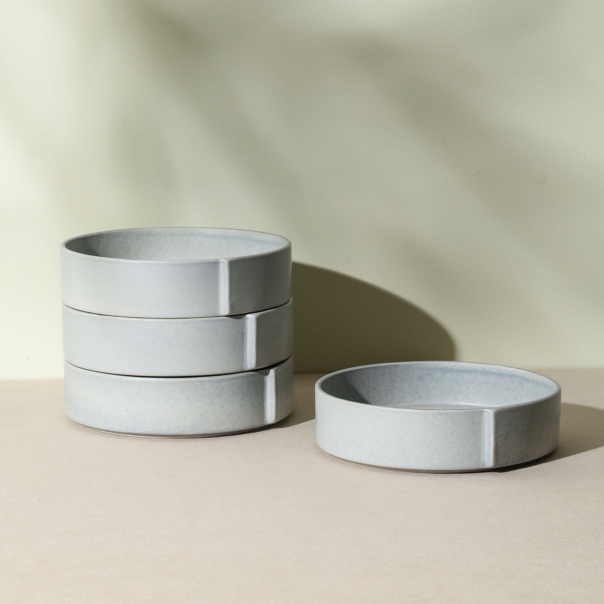 Premium Bao Stoneware Pasta Bowl - Blue Grey Ceramic Dinnerware for Italian Cuisine & Home Dining - Perfect for Spaghetti, Salad & Soup