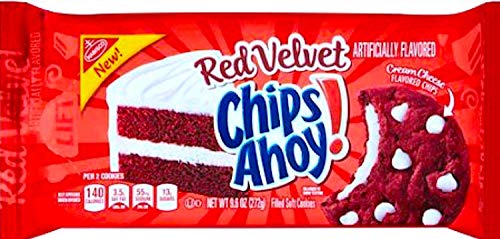 NEW Chips Ahoy! Red Velvet Filled Soft Cookies 9.6 Oz (10 Pack) - Delicious Snacks for Parties, Gifts & Office Treats