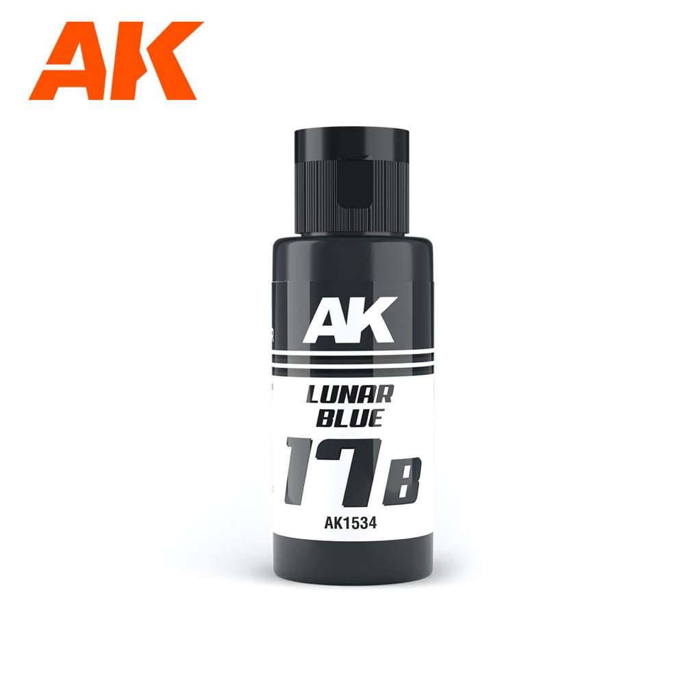 AK Interactive AK1534 Dual Exo Sc-Fi 17B Lunar Blue 60ml Acrylic Paint - Perfect for Miniature Models, Sci-Fi Figures & Dioramas