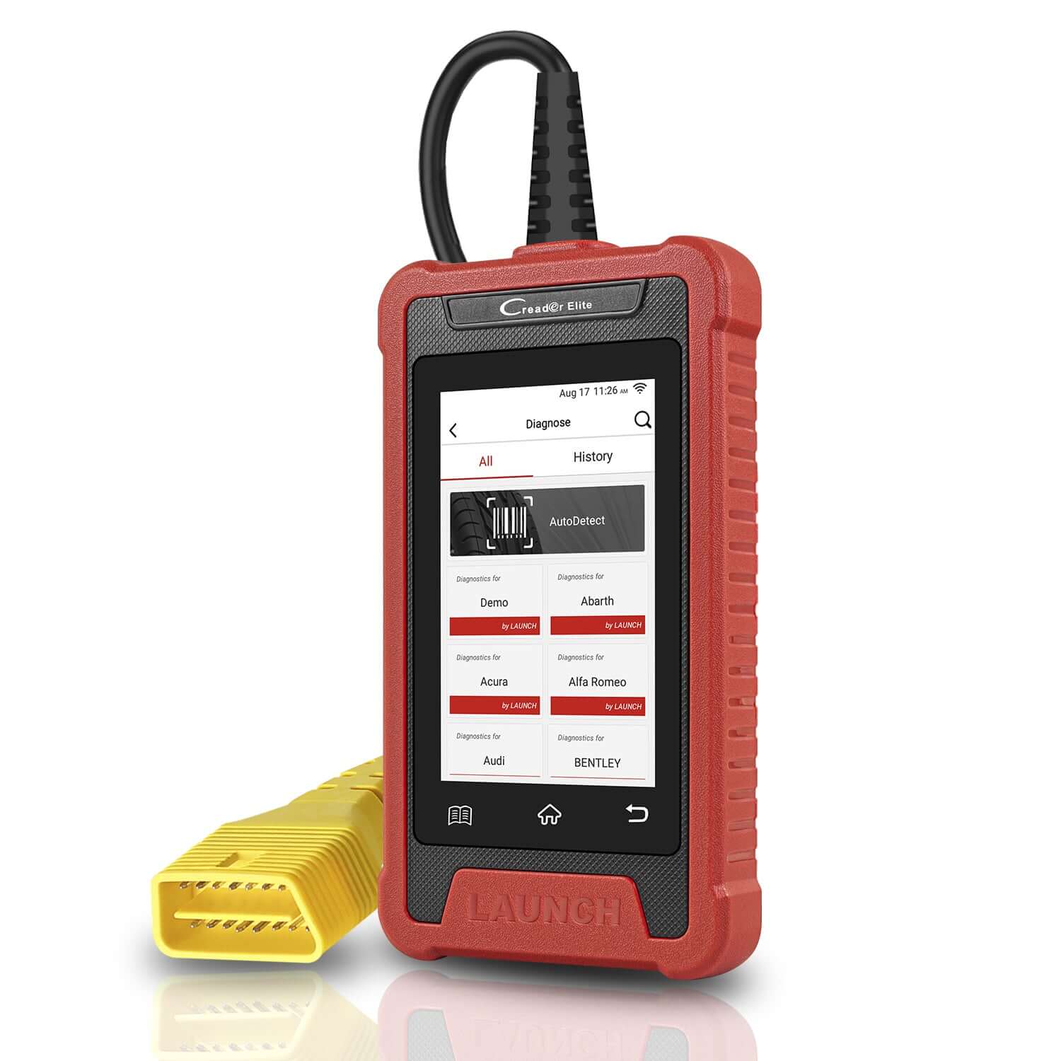 LAUNCH® Creader Elite 200/202/205 ABS & SRS OBD2 Scanner - Professional Automotive Diagnostic Tool for Car, Truck & SUV - Read & Clear Fault Codes, Check Engine Light, Airbag & Brake System - Perfect for Mechanics & DIY Car Repair