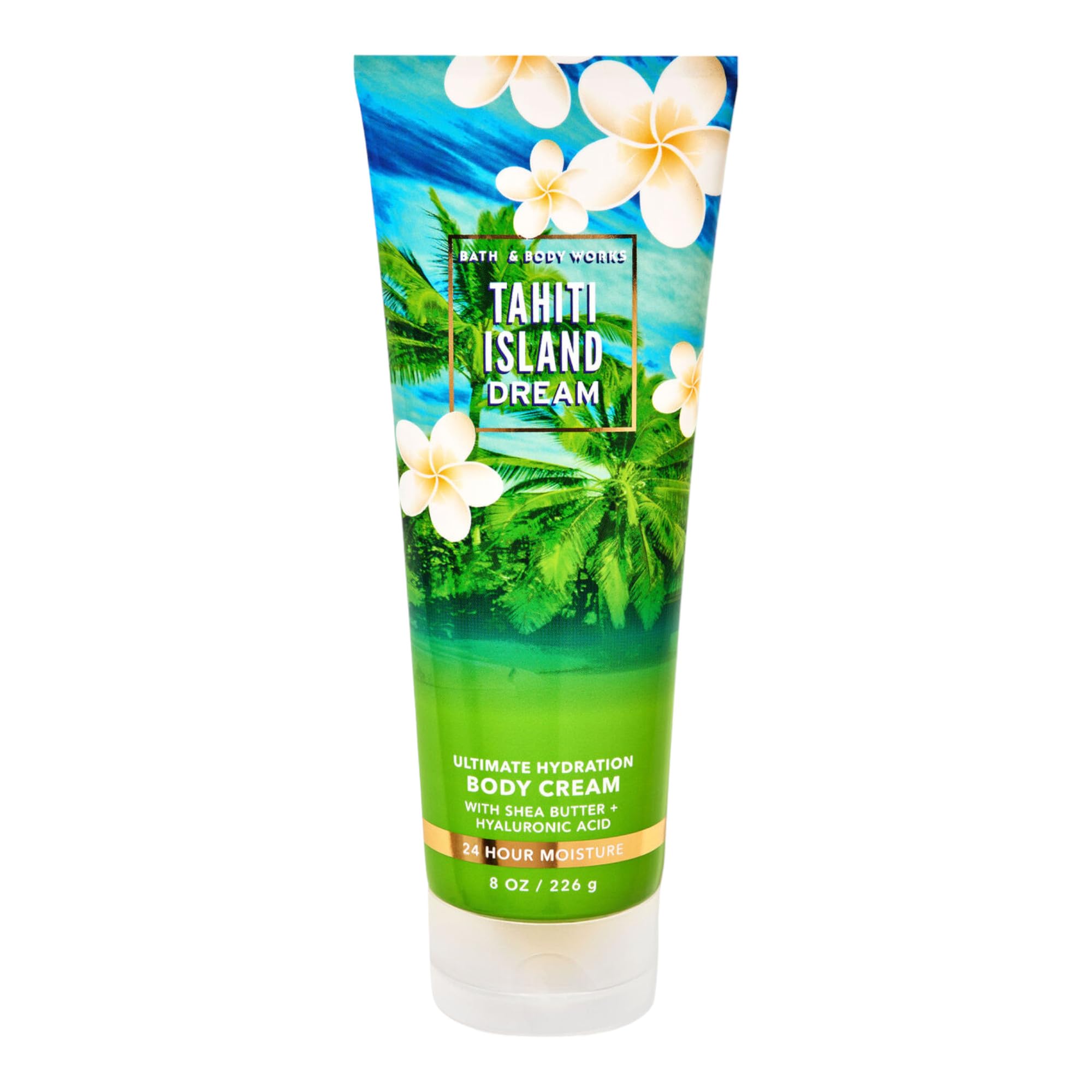 Bath & Body Works Tahiti Island Dream Ultimate Hydration Body Cream for Women - 8 Fl Oz Moisturizing Lotion for Dry Skin - Coconut & Vanilla Scented - Perfect for Daily Use, Gift Giving & Travel