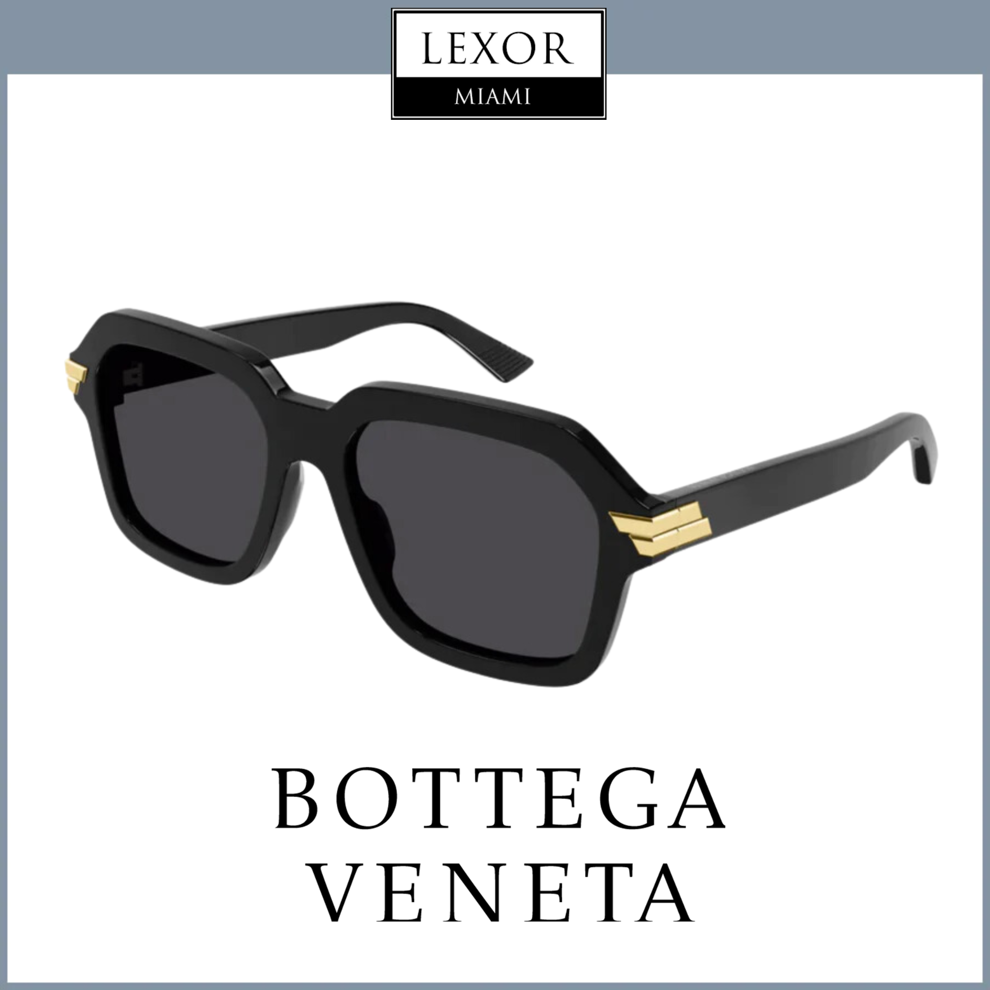 Bottega Veneta BV1123S 001 56 Unisex Sunglasses - UV Protection Polarized Lenses for Men & Women - Perfect for Driving, Beach & Outdoor Activities