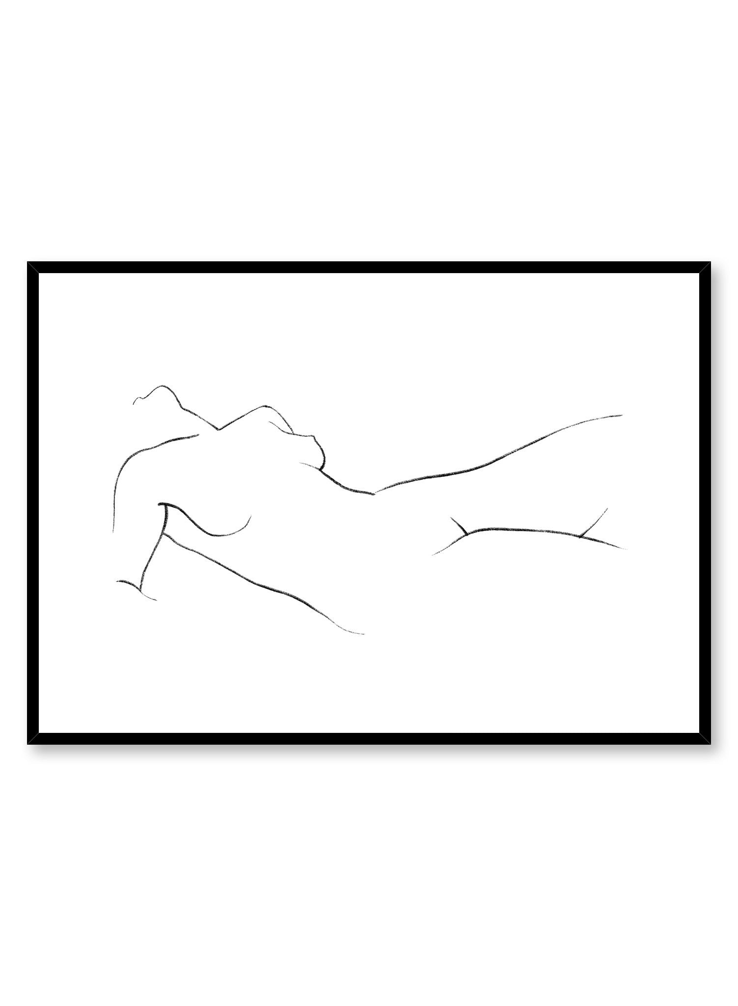 Nude Landscape Art Print - High Quality Wall Decor for Living Room, Bedroom & Office | Modern Home & Office Aesthetic