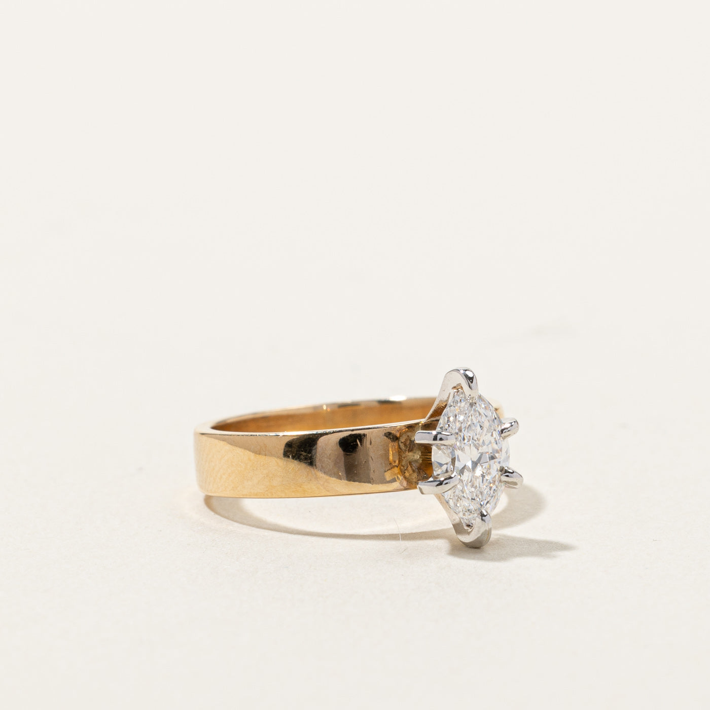 0.74ct Marquise Cut Solitaire Diamond Ring - Size 5.5 | Elegant Engagement & Wedding Band for Women | Perfect for Proposals, Anniversaries & Special Occasions