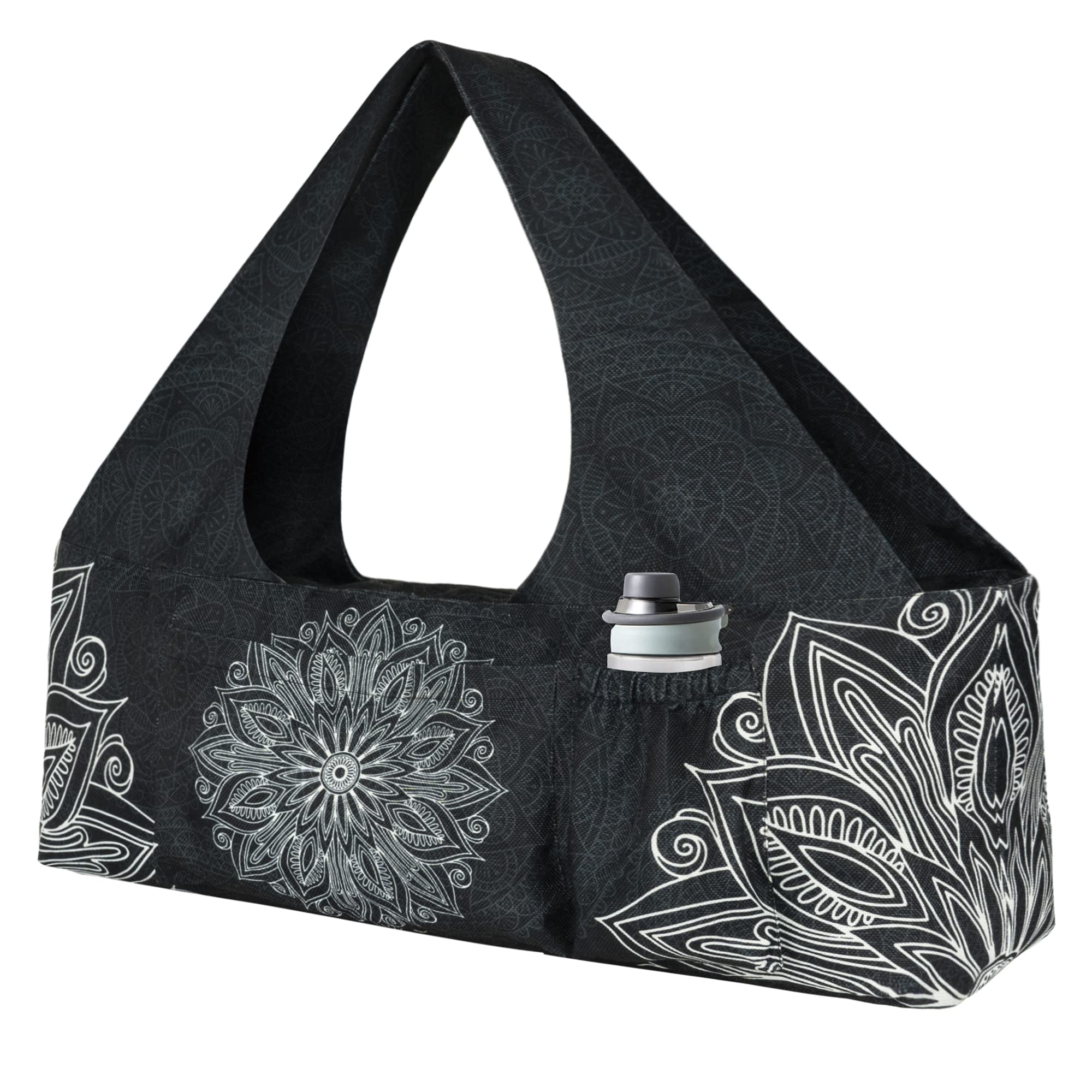 Premium Large Yoga Mat Bag with Adjustable Strap, Zipper & Multiple Pockets - Durable Yoga Carrier for Women Fits Most Size Mats (15-85mm) - Perfect for Gym, Studio & Travel Accessories
