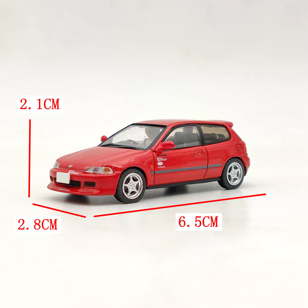 1:64 Honda Civic EG6 Myogi Night Kids Diecast Model Car - Shingo Shoji Red HJ641017HR - Collectible Toy for Car Enthusiasts & Perfect Gift for US Buyers - Ideal for Display, Racing Collections, and Anime Fans