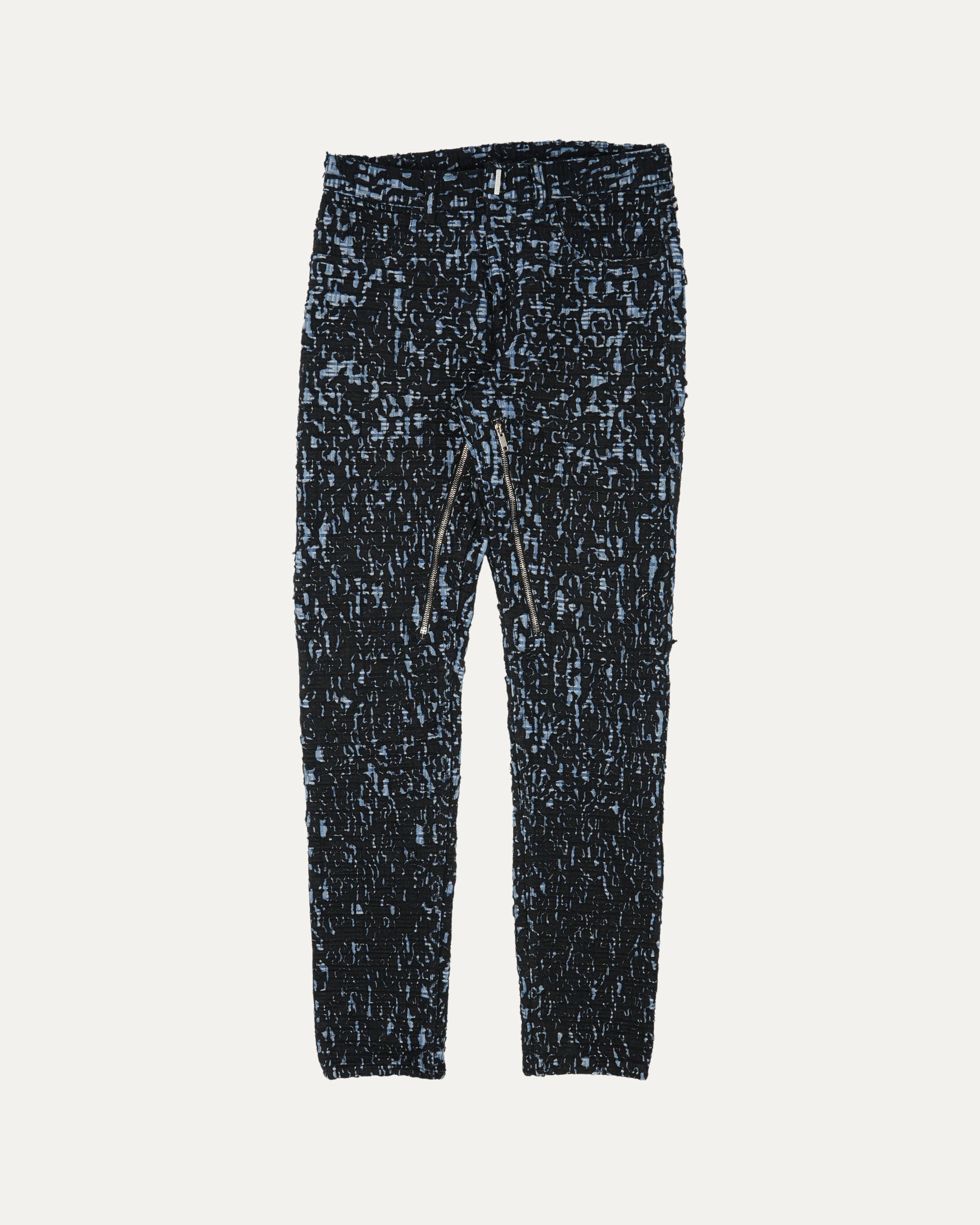 4G Jacquard Ripped Jeans for Women - Trendy Distressed Denim Pants for Casual Outfits & Streetwear Fashion