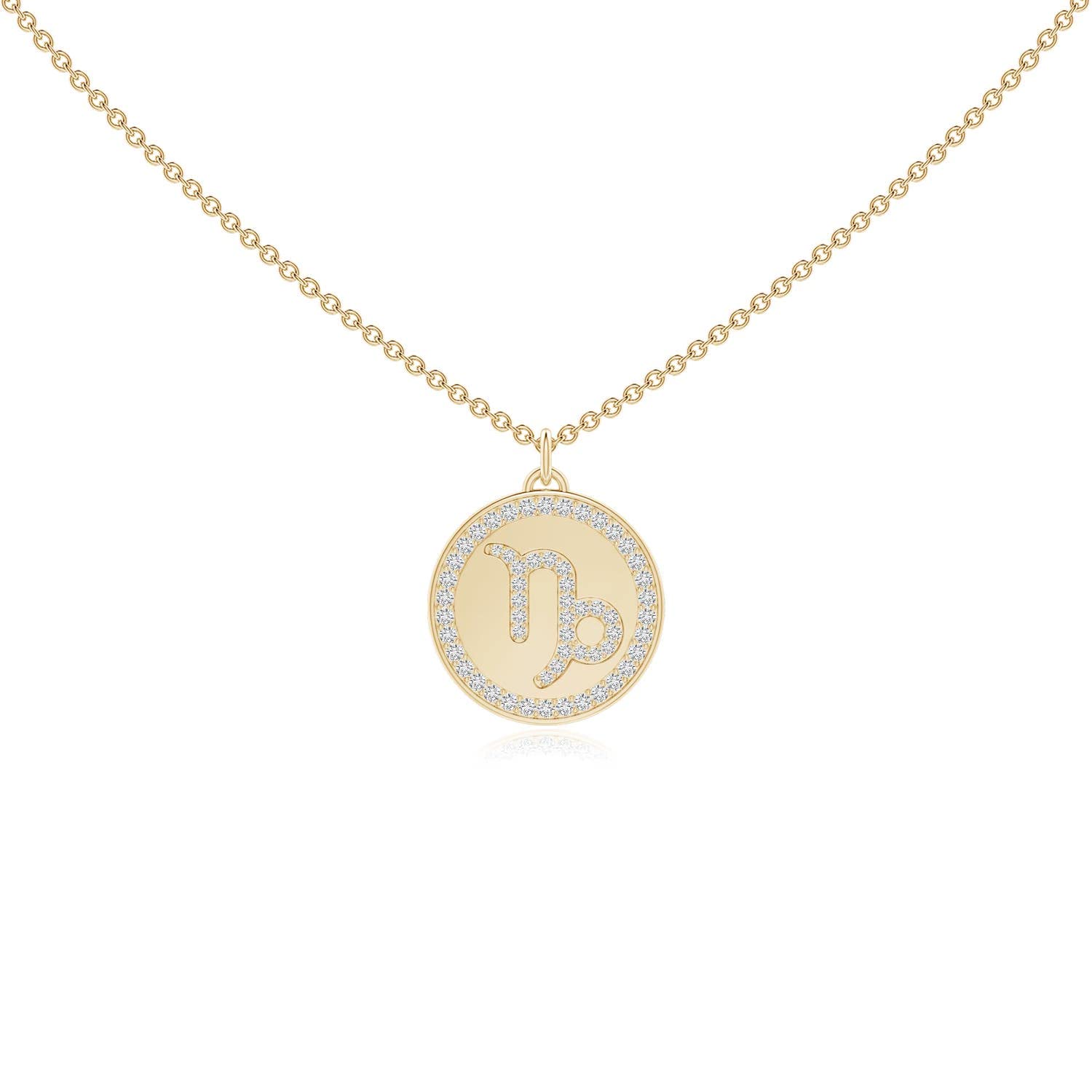 Angara 14K Solid Gold/Sterling Silver April Birthstone Diamond Pendant Necklace for Women - Elegant Jewelry Gift for Birthday, Wedding Anniversary & Special Occasions | Perfect for Everyday Wear, Date Nights & Formal Events