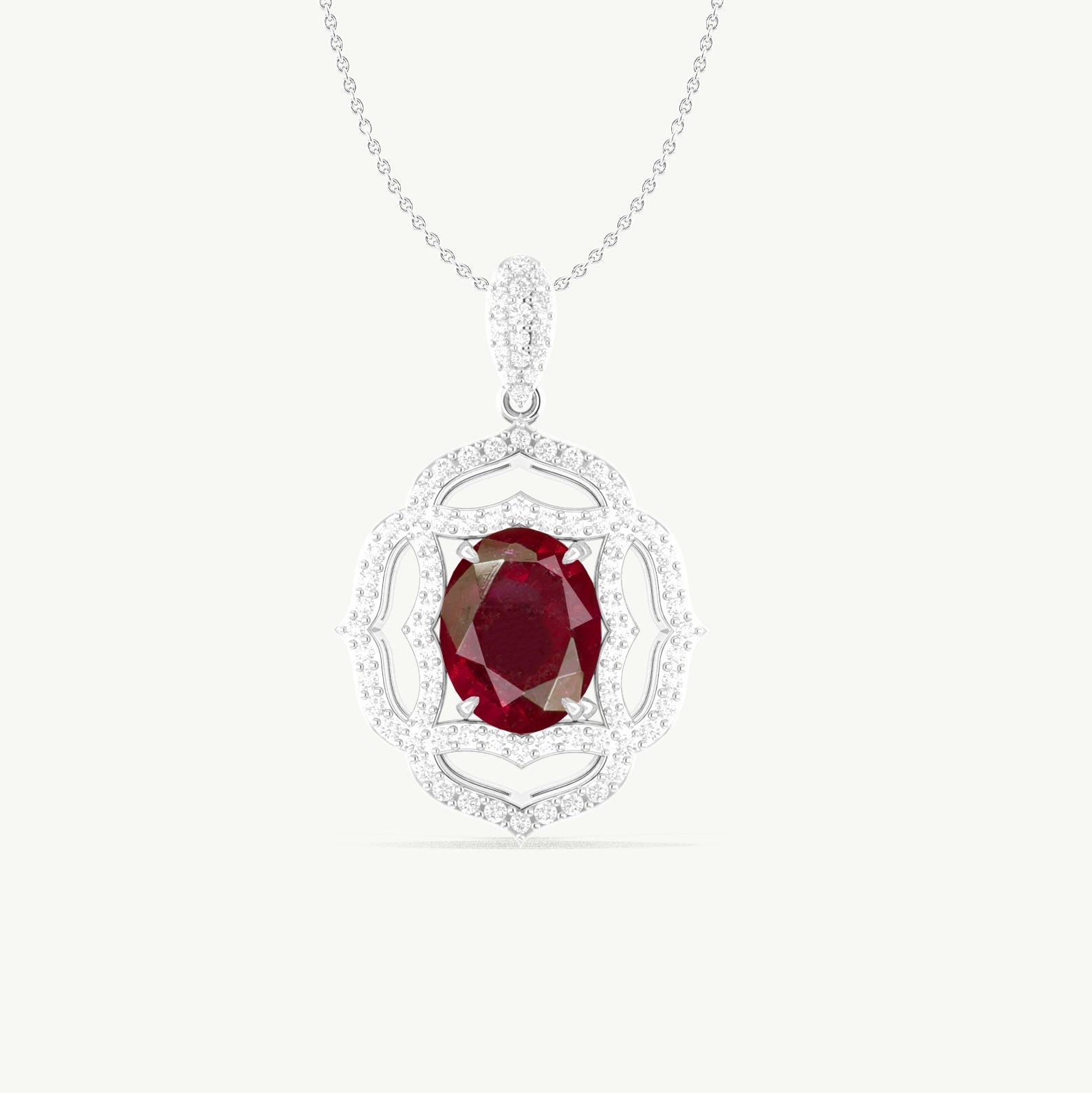 Natural Red Ruby Gemstone Charm Pendant Necklace - Elegant Jewelry for Women, Gift for Her, Birthday & Anniversary Present, Perfect for Parties & Special Occasions