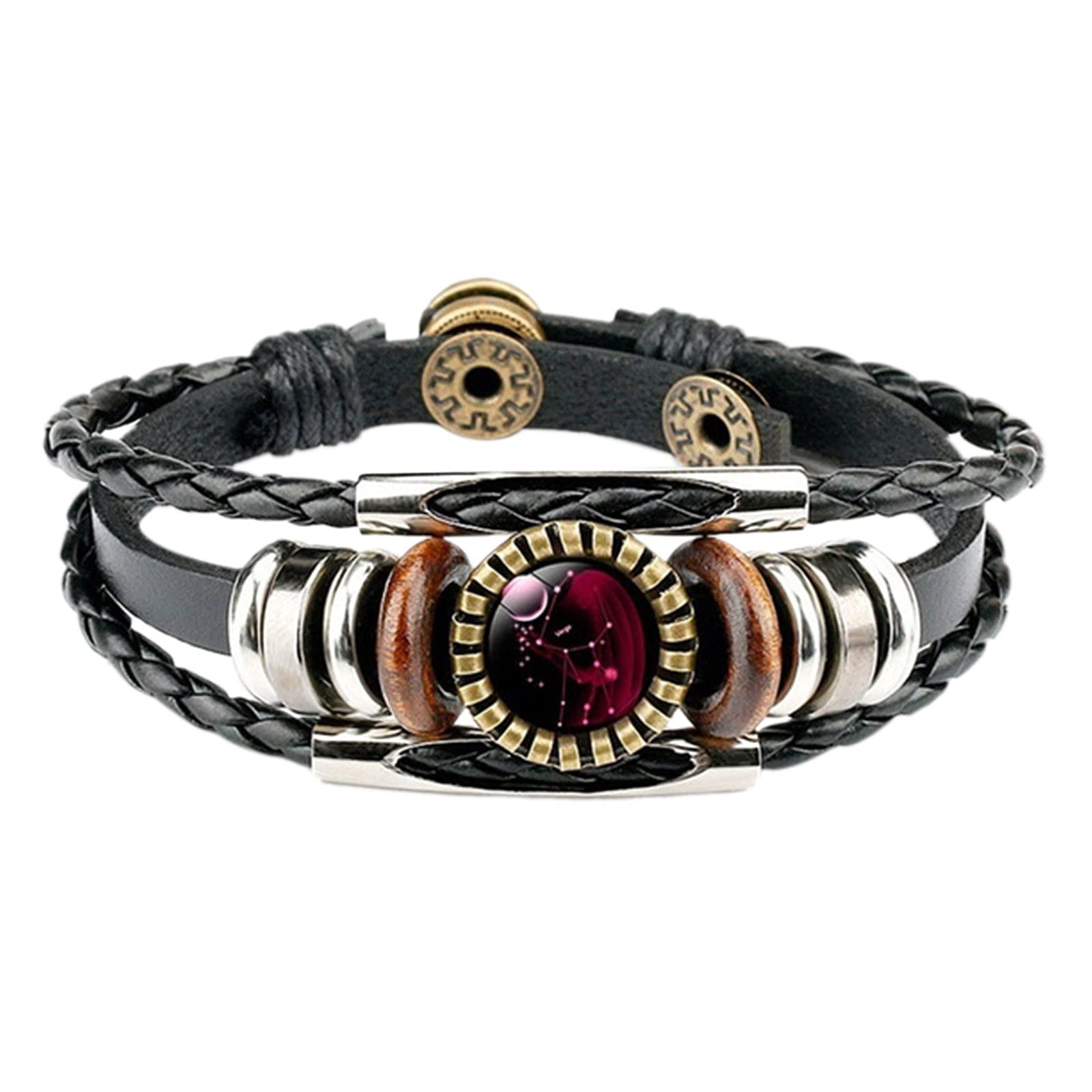 Stylish Leather Bracelets for Men & Women - 12 Pack Fashion Charm Bracelet Set - Perfect for Gifts, Casual Wear & Boho Accessories