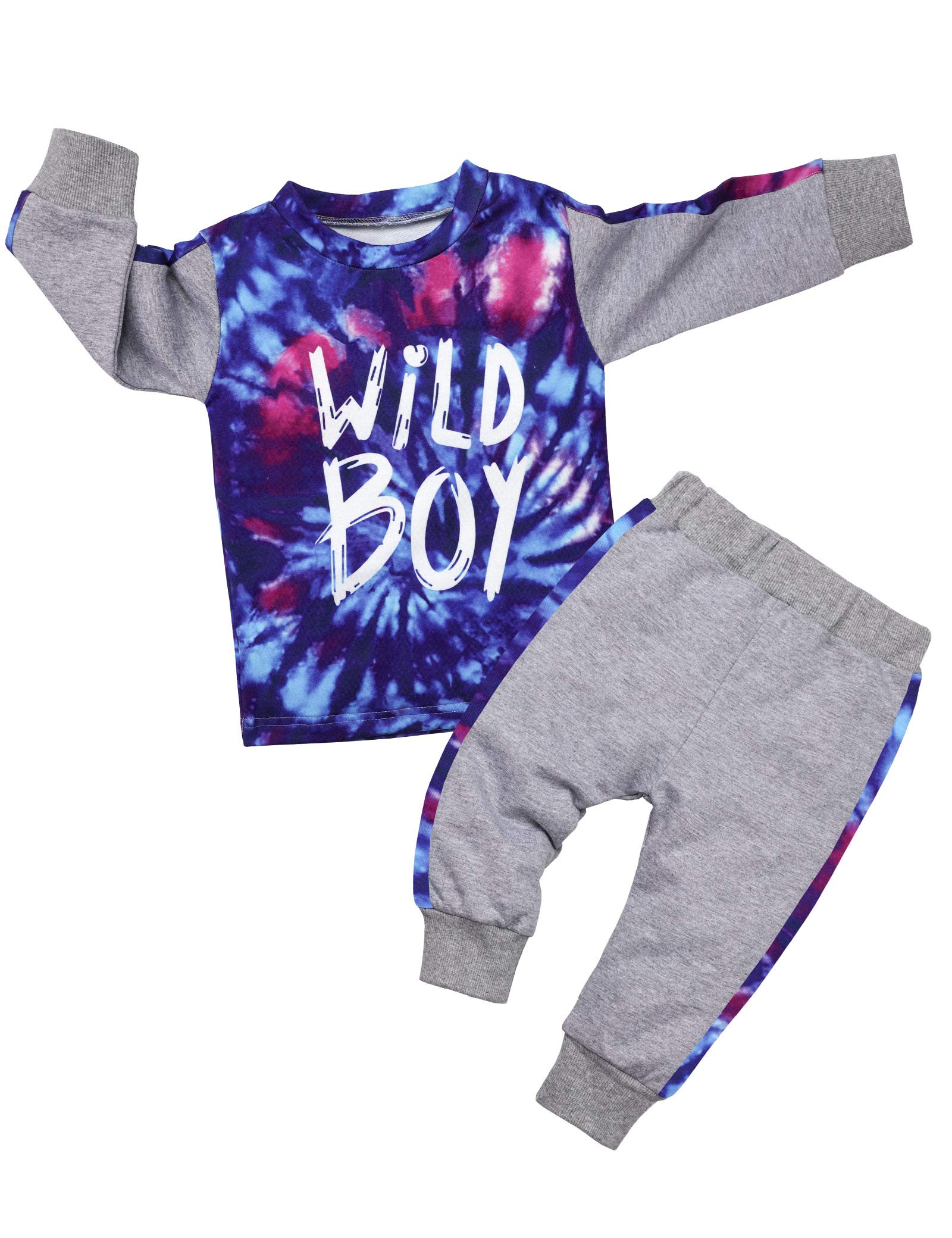 Baby Boy Winter Outfit - Letter Print Long Sleeve Top & Pants Set | Warm Infant Clothes for Boys | Perfect for Holiday Photos & Playdates