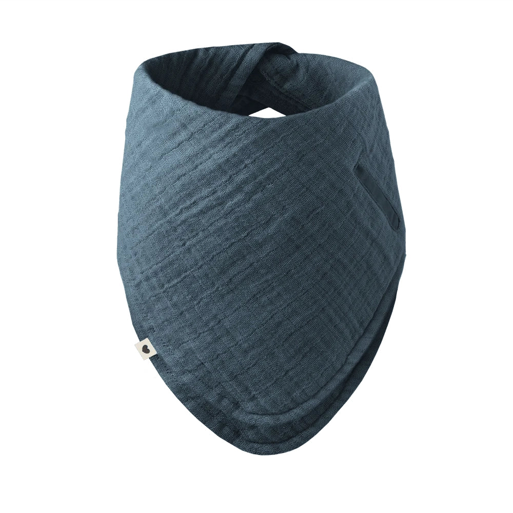 Bandana Bib for Babies - Soft & Absorbent Drool Bibs - Petrol Blue - Perfect for Feeding, Teething, and Everyday Use