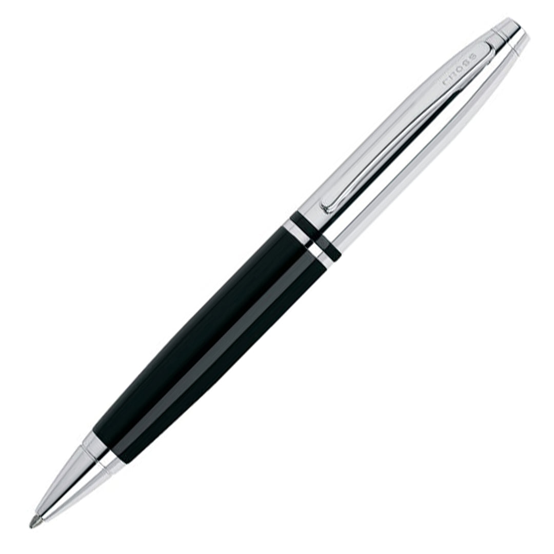 Cross Calais Ballpoint Pen - Chrome & Black Lacquer - Premium Writing Instrument for Office, Business & Gifting