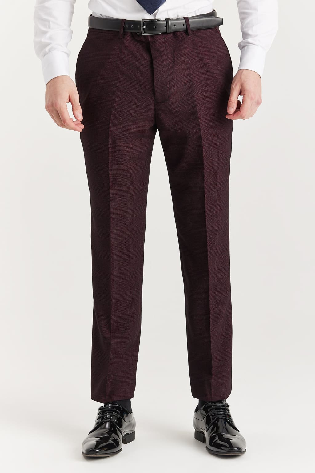 Regent Men's Wine Trousers - Classic Fit Dress Pants for Business & Formal Occasions - Perfect for Office, Weddings & Special Events