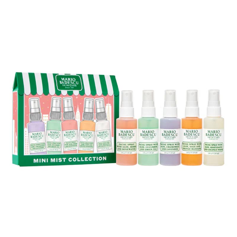 Mario Badescu Mini Facial Spray Gift Set - Hydrating & Refreshing Face Mist for Dry Skin - Perfect for Travel, Gym & On-the-Go Skincare