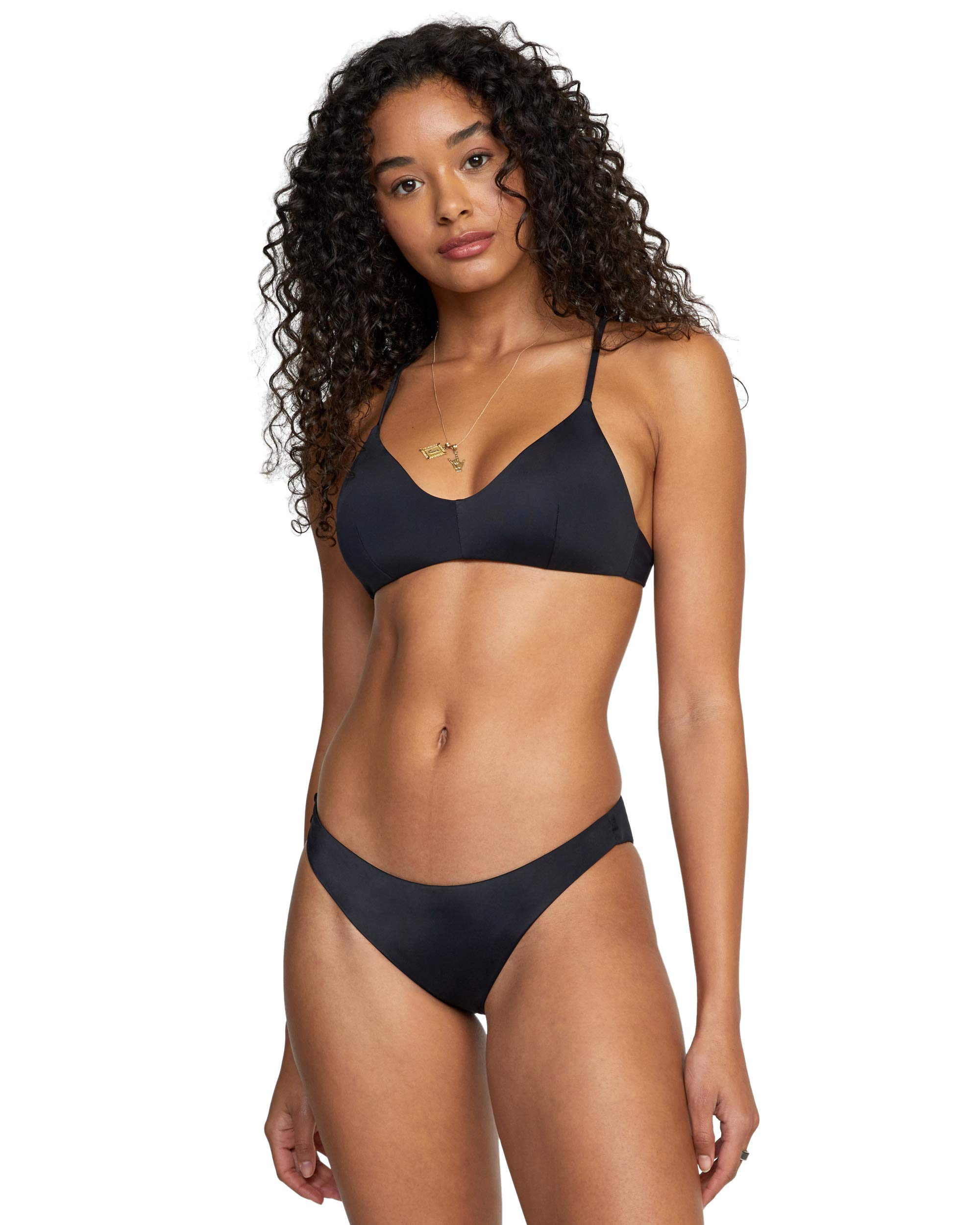 RVCA Women's Standard Cross Back Swimwear Bikini Top - Comfortable & Stylish Beachwear for Swimming, Surfing & Summer Vacations