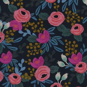 Menagerie Rosa Navy Canvas Tote Bag - Stylish & Durable for Work, Travel & Shopping