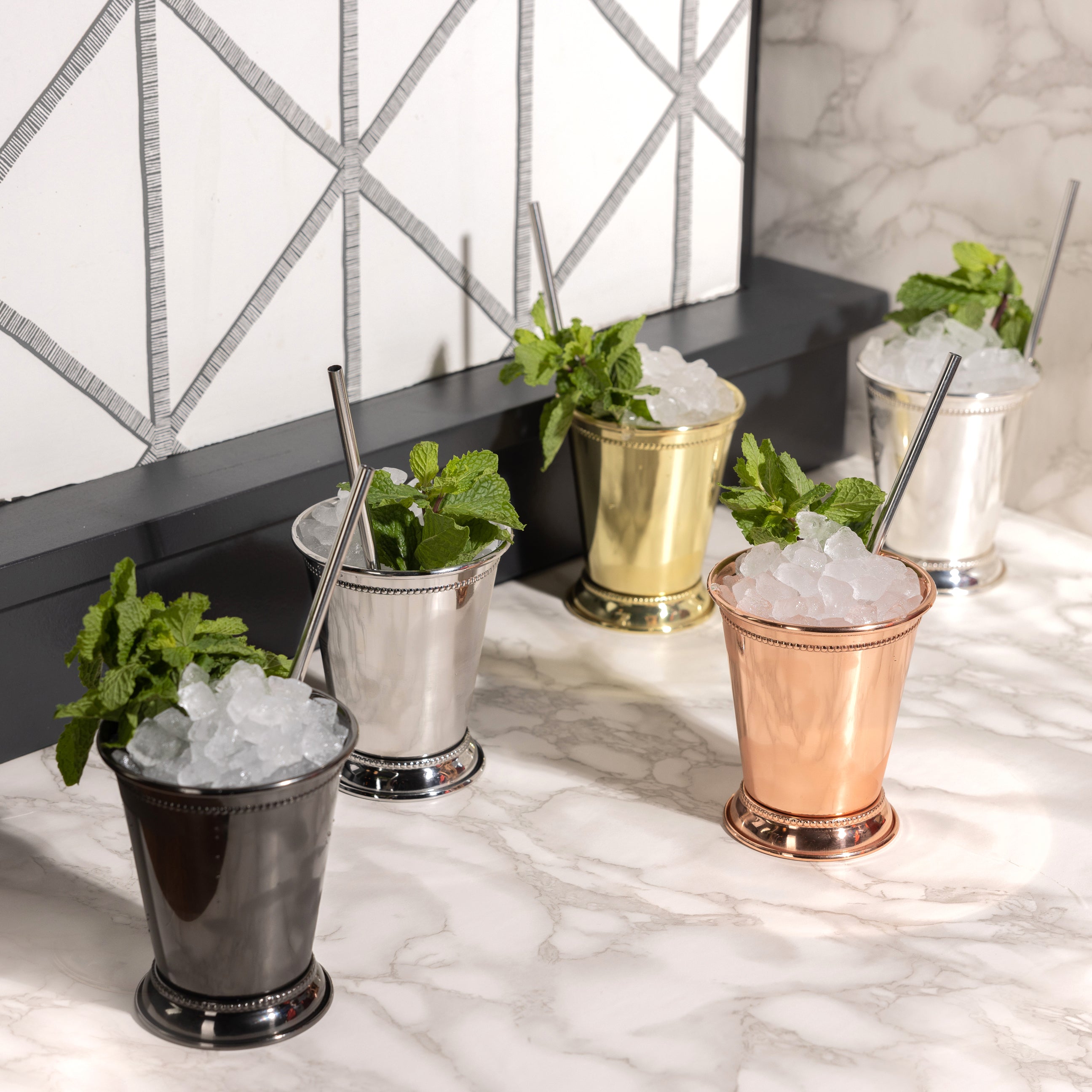 Julep Cup - 12oz (360ml) Copper Plated Stainless Steel Mint Julep Cup - Elegant Barware for Cocktails, Whiskey, Bourbon & Southern Style Drinks - Perfect for Parties, Weddings & Home Bars