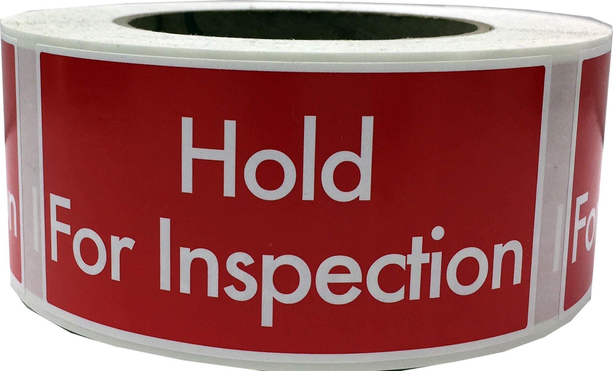 500 Pack 2 x 4 Inch Hold for Inspection Stickers - Self-Adhesive Labels Roll for Warehouse, Shipping, and Inventory Management - Perfect for Logistics, Packaging & Organization